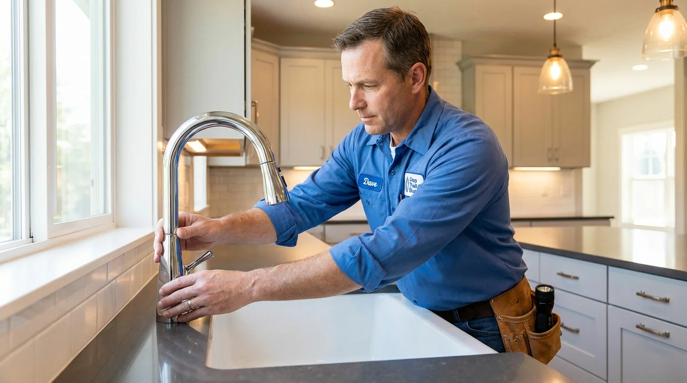 Kitchen faucet installation by Johns Plumbing LLC in Coalgate